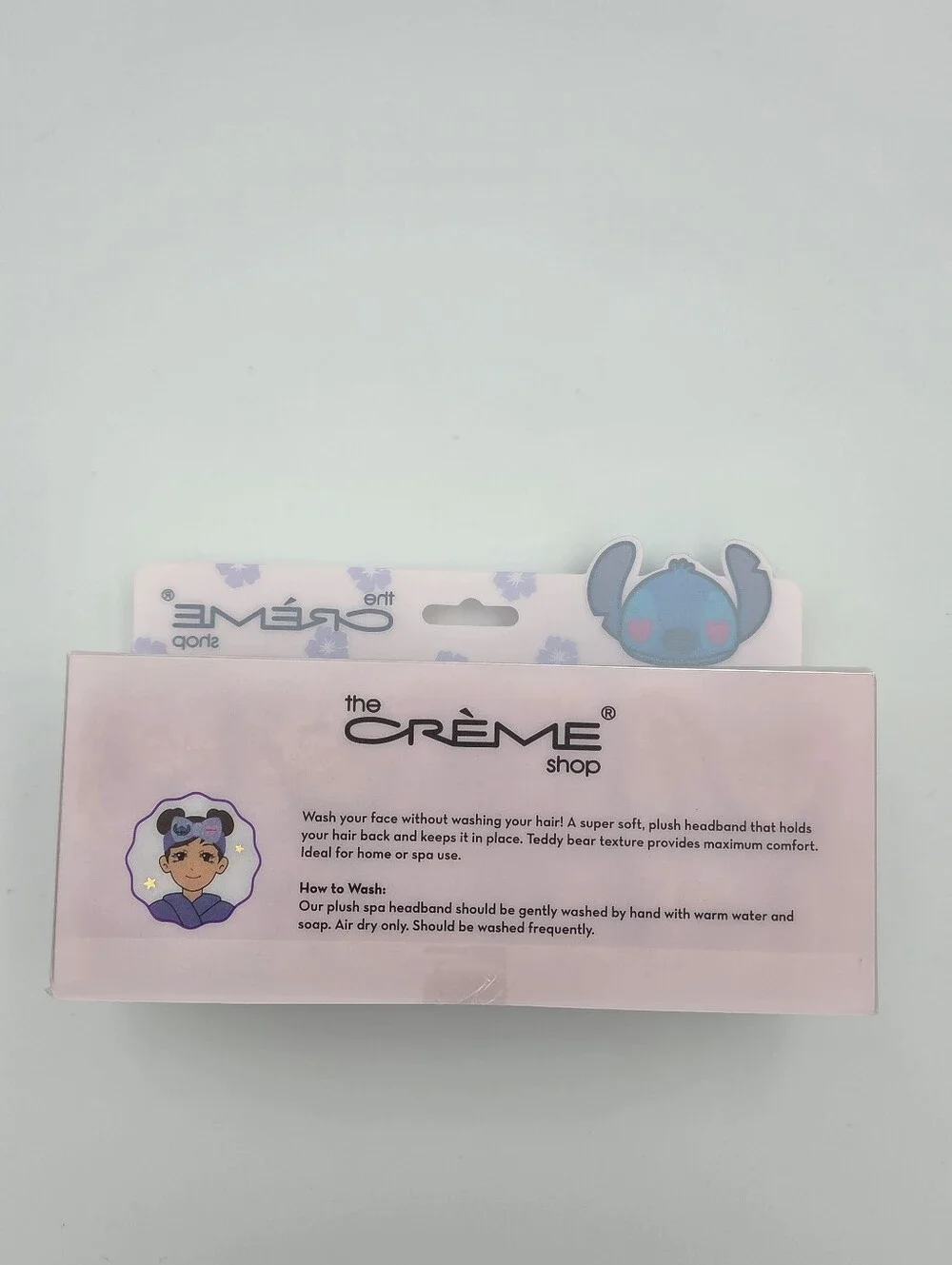 The Creme Shop x Disney Stitch Pink Plush Spa Teddy Headband NWT